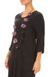 Mauve Taupe Lotus Root Necklace 1