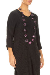 Mauve Taupe Lotus Root Fine Necklace 1