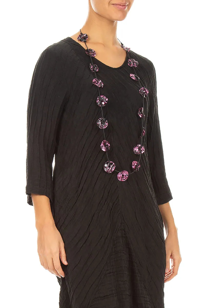 Mauve Taupe Lotus Root Fine Necklace 1