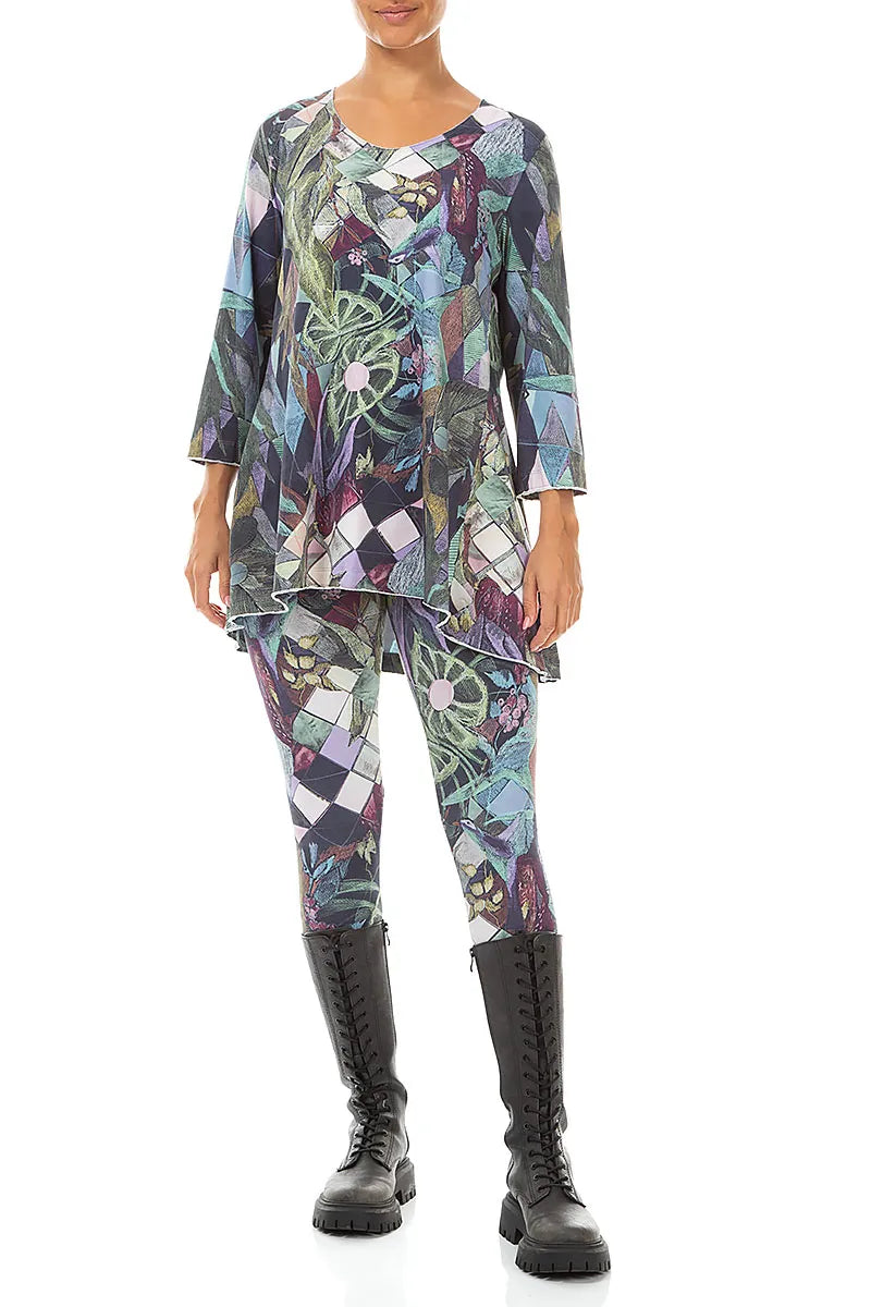 Art Mosaic Cotton Leggings