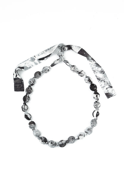 Marble Silk Cotton Bead Necklace