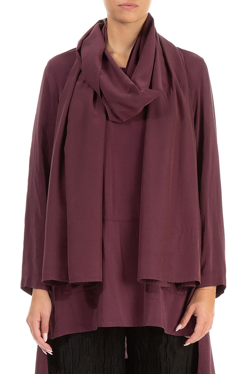 Maroon silk clearance scarf