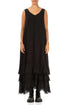 Maxi Black Gauze Linen Dress 1