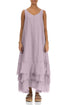 Maxi Lilac Gauze Linen Dress 1