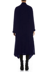 Maxi Open Royal Purple Silk Velvet Jacket 2