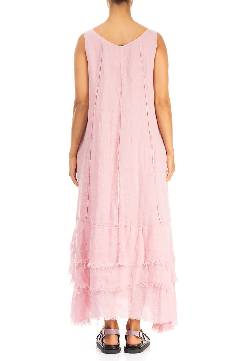 Maxi Powder Pink Gauze Linen Dress grizas.com Maxi Powder Pink Gauze Linen Dress grizas.com