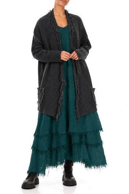 Maxi Deep Turquoise Gauze Linen Dress