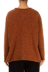 Mélange Copper Pure Wool Cardigan 2