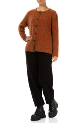 Mélange Copper Pure Wool Cardigan 4