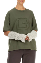 Mélange Pearl Alpaca Wool Wristlets 1