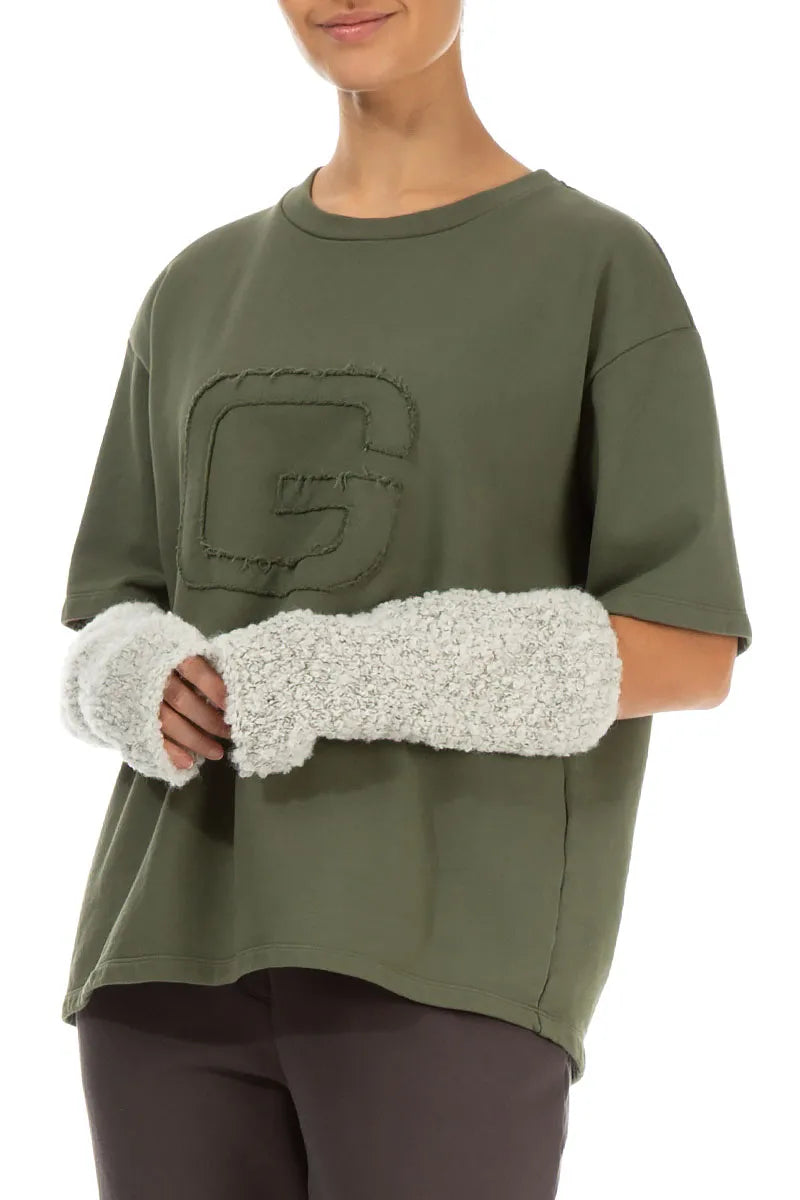 Mélange Pearl Alpaca Wool Wristlets 3