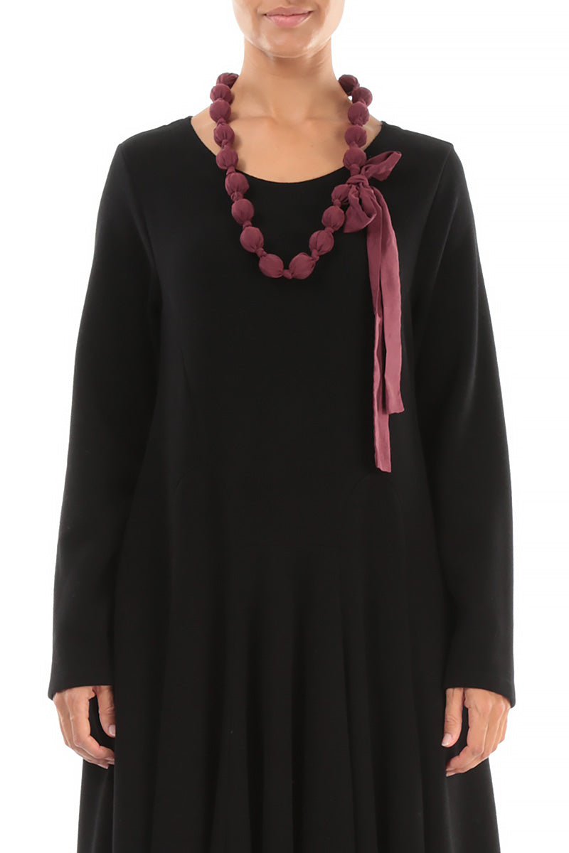 Merlot Silk Bead Necklace 1