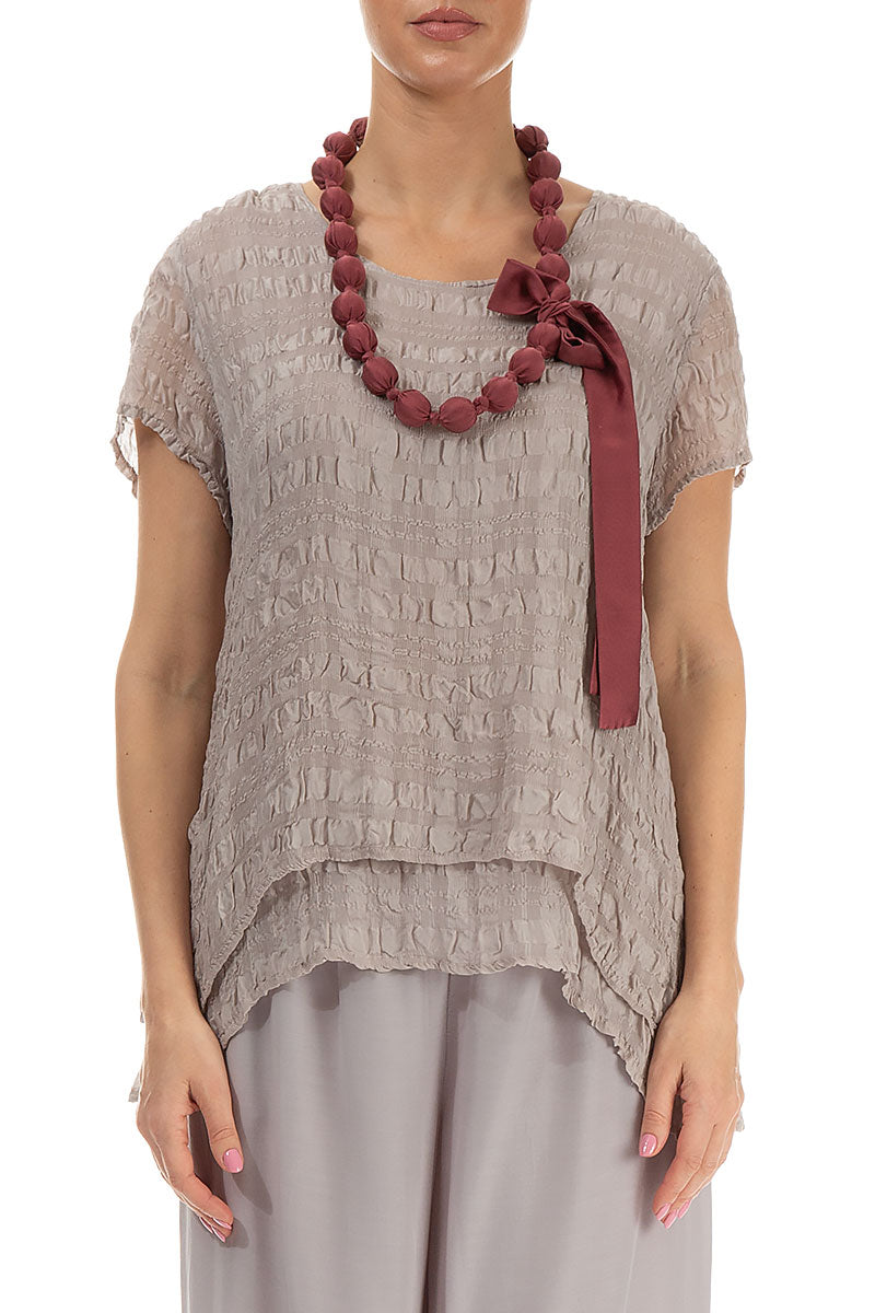 Merlot Silk Bead Necklace