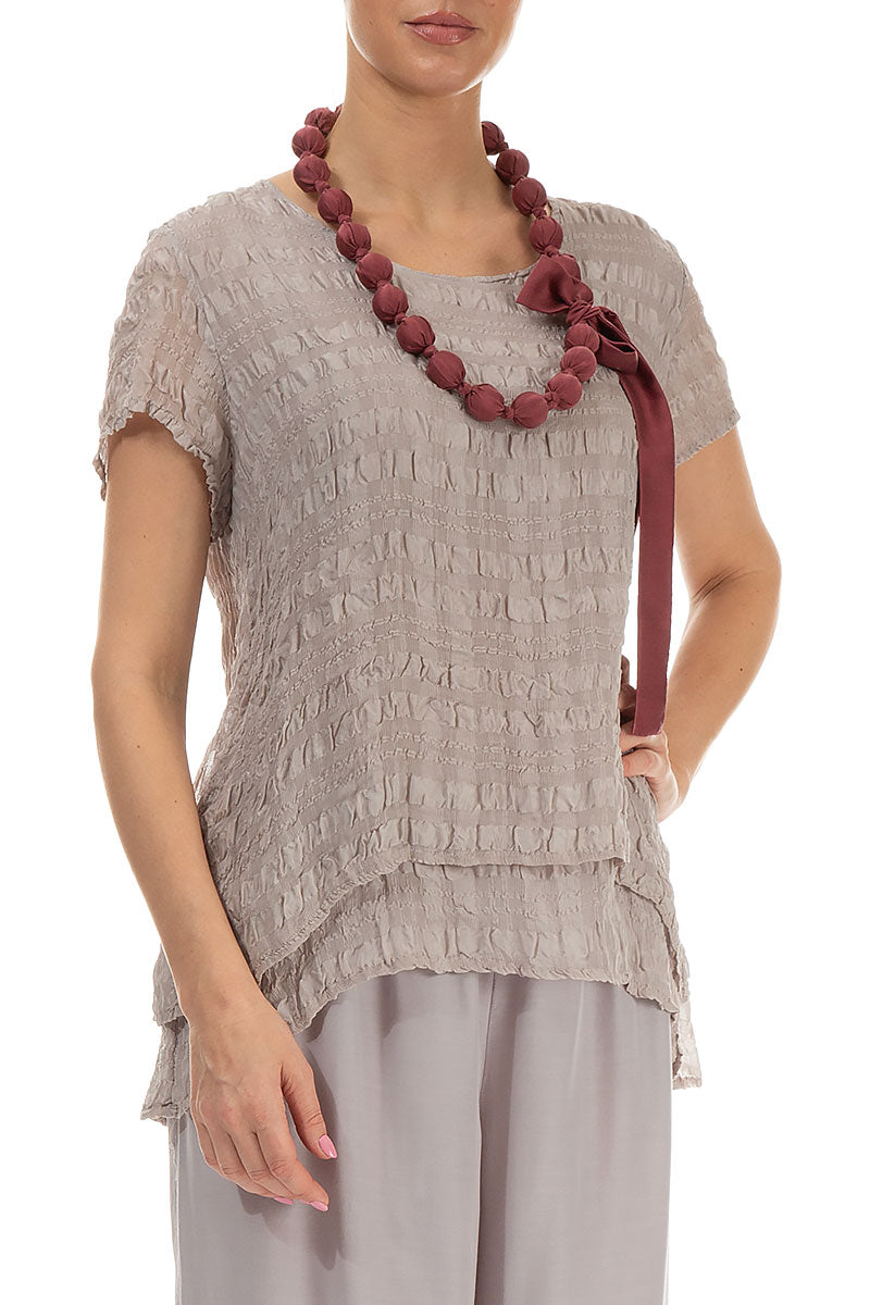 Merlot Silk Bead Necklace