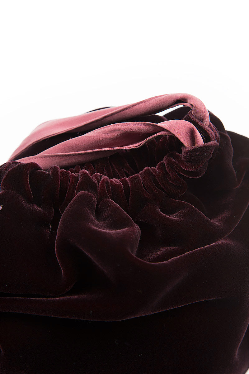 Merlot Silk Velvet Evening Hand Bag