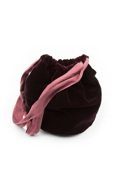 Merlot Silk Velvet Evening Hand Bag