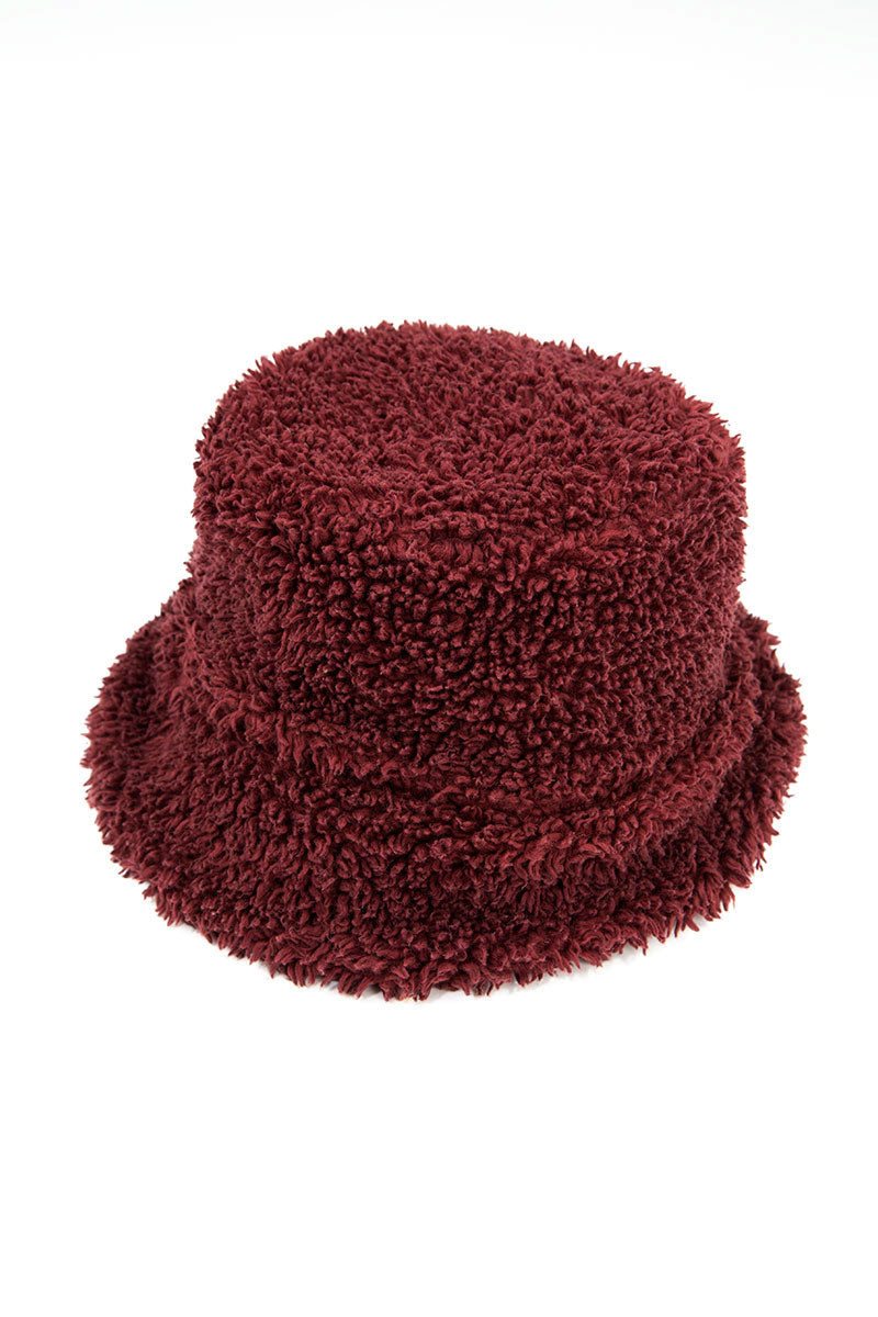 Merlot Teddy Cotton Bucket Hat