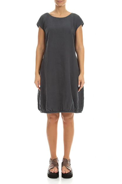 Midi Graphite Linen Dress 1