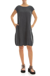Midi Graphite Linen Dress 4