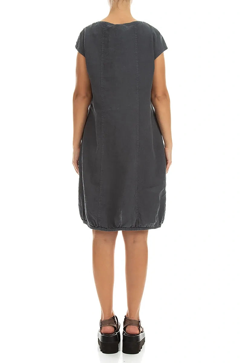 Midi Graphite Linen Dress 2