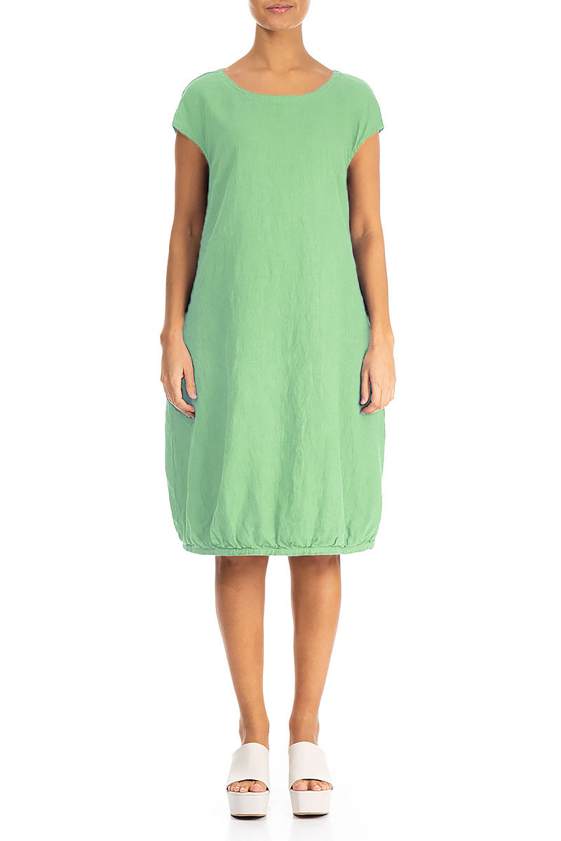 Midi Green Sorbet Linen Dress