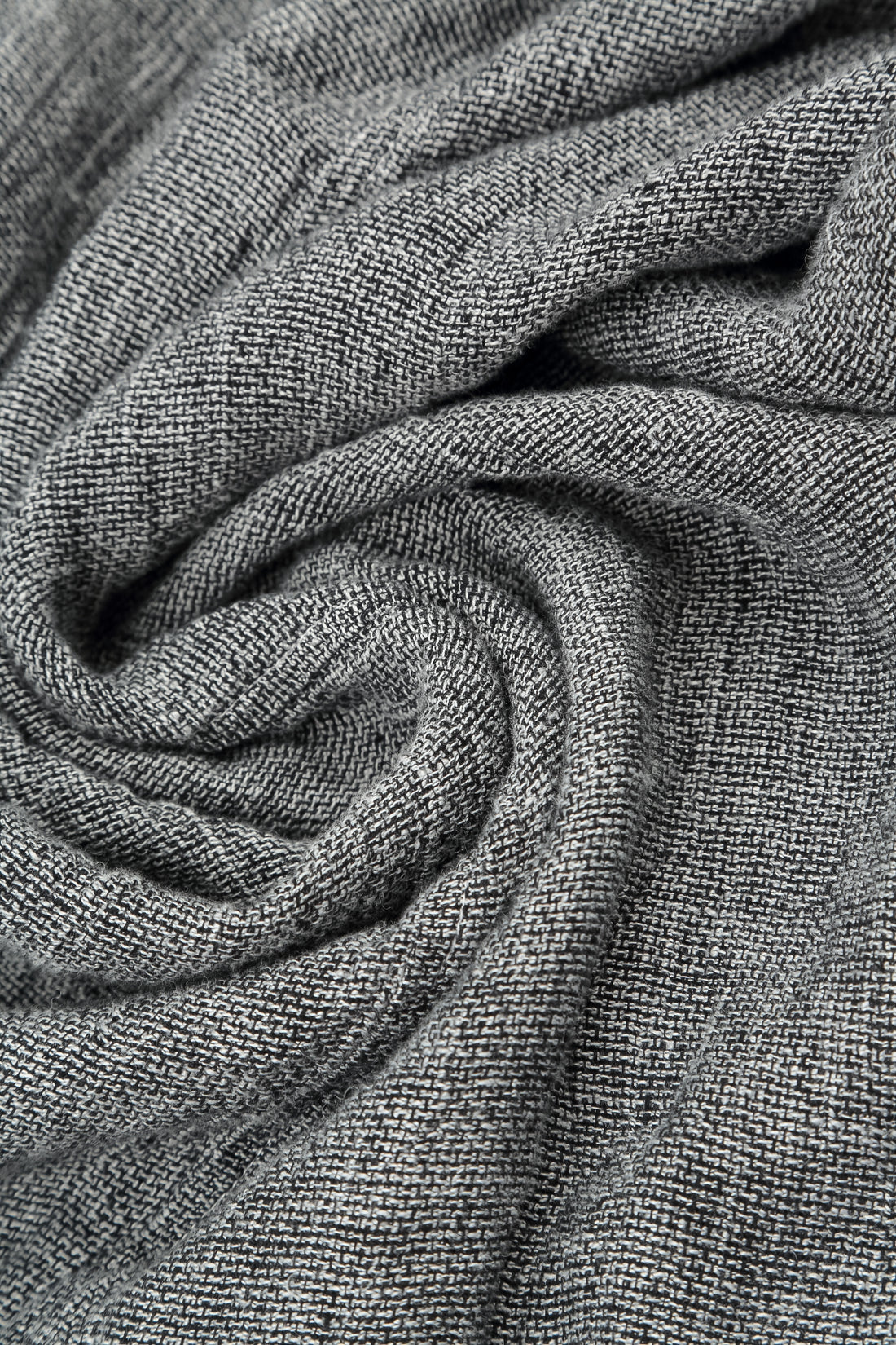 Midi Grey Mélange Linen Skirt 6