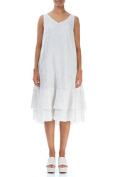 Midi Natural Striped Linen Dress 1