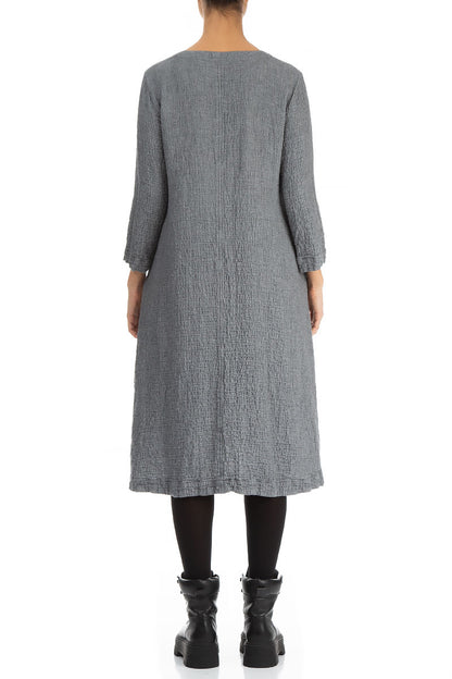 Midi Pepper Grey Wool Dress