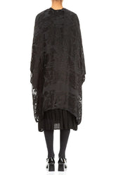 Midnight Bloom Devoré Black Silk Jacket 2