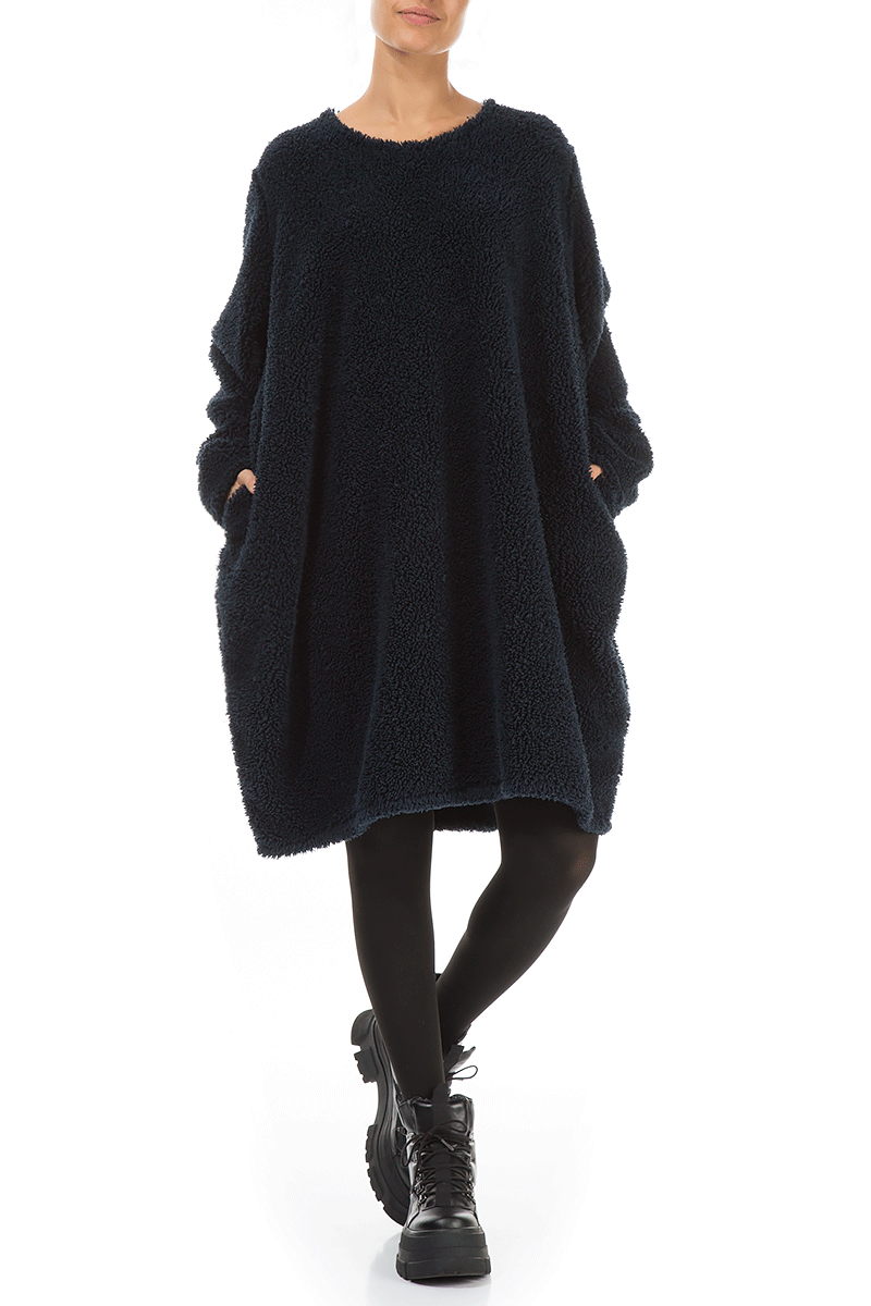 Midnight Blue Teddy Cotton Tunic