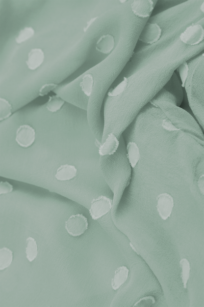 Mint Light Dotty Silk Scarf 4