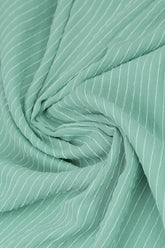 Mint Stripy Silk Viscose Scarf 4