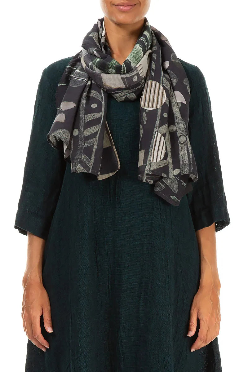 Moonlight Silk Cotton Scarf 1