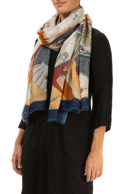 Mystery Library Cashmere Silk Scarf 3