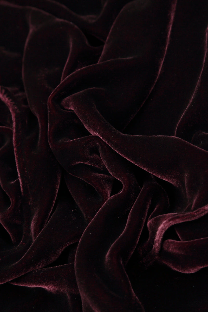 Merlot Double Silk Velvet Scarf