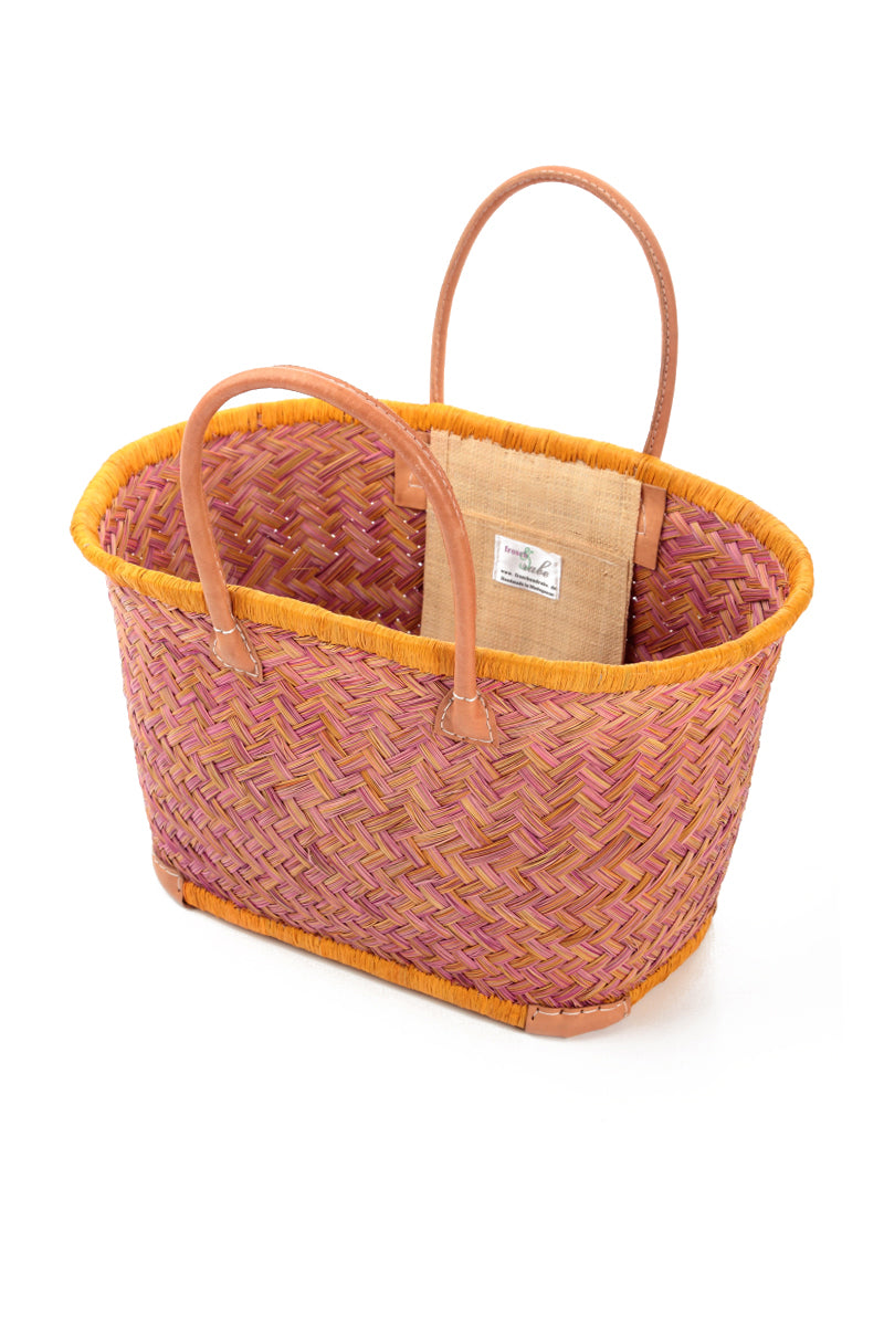 Natural Mini Peach French Market Basket 4