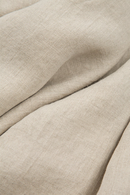 Natürliche Leinenjacke mit Schößchen