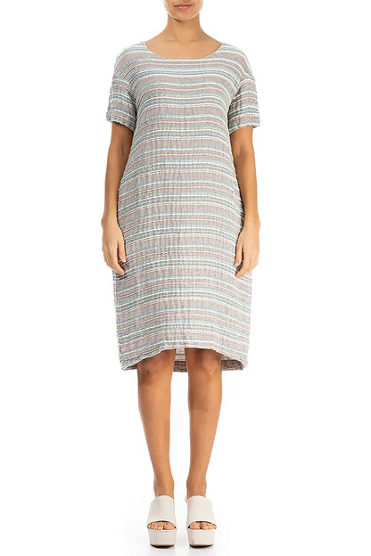 Natural Stripe Linen Dress 1