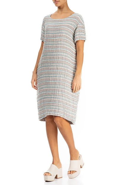 Natural Stripe Linen Dress 3