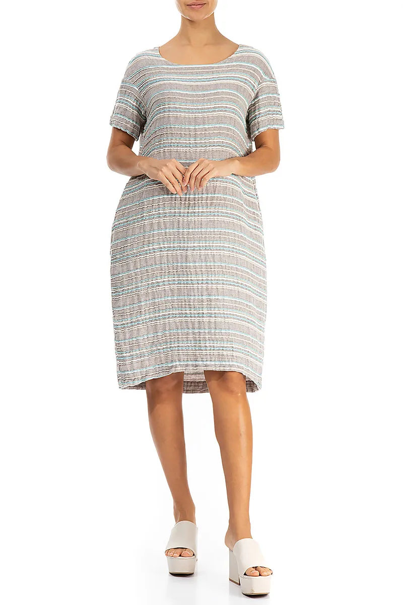 Natural Stripe Linen Dress 4