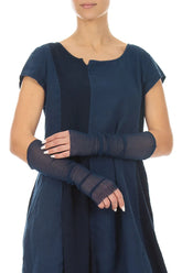 Navy Mesh Soft Cotton Wristlets 3