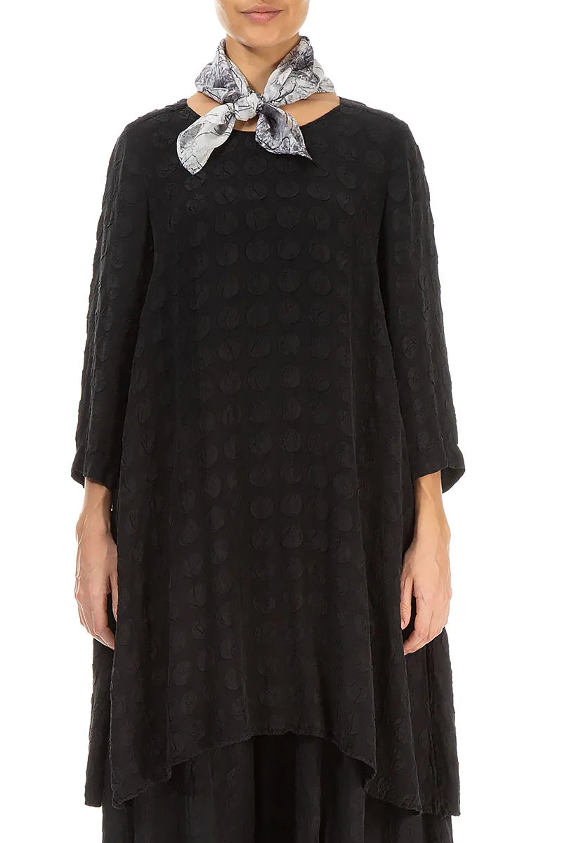 Off White Marble Silk Cotton Scarf 1