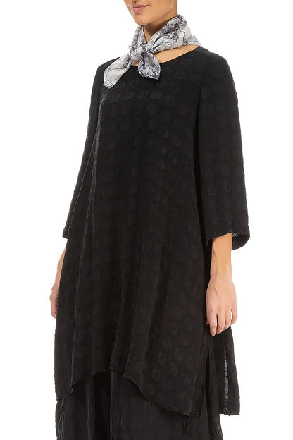 Off White Marble Silk Cotton Scarf 3