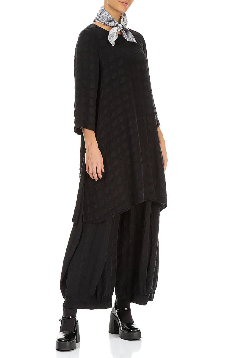 Off White Marble Silk Cotton Scarf 2