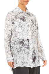 Off White Marble Silk Cotton Shirt 3