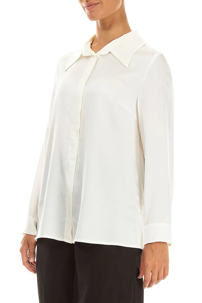 Off White Silk Shirt