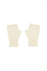 Off White Soft Wool Arm Warmers 4