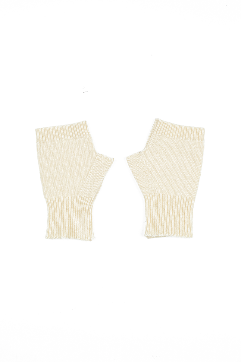 Off White Soft Wool Arm Warmers 4