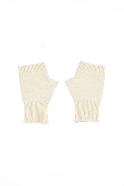 Off White Soft Wool Arm Warmers 4