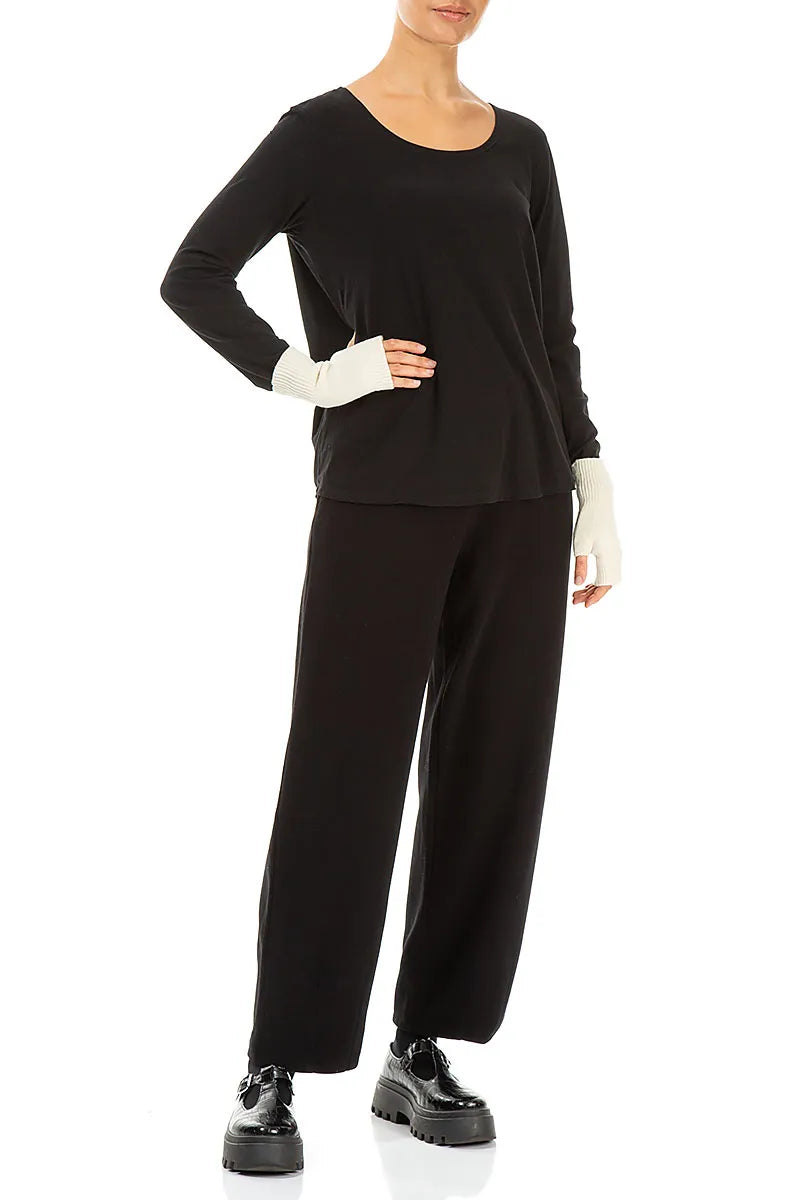 Off White Soft Wool Arm Warmers 2